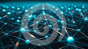 Abstract Network Connection Background - Molecular Structure Of Spheres Connected By Lines