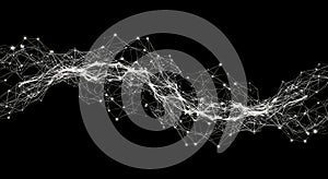 Abstract Network Connection on Black Background