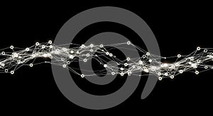 Abstract Network Connection on Black Background