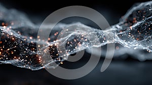 Abstract Network Connection, Data Flow Visualization
