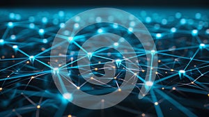 Abstract Network Connection: Data Flow Visualization, Blockchain Technology