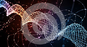 Abstract Network Connection with Data Points