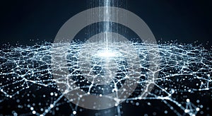 Abstract Network Connection - Data Stream and Digital Connectivity Concept