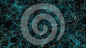 Abstract Network Connection - Data Stream Visualization