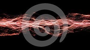 Abstract Network Connection - Data Stream Visualization, Pink Glowing Plexus Background