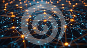 Abstract Network Connection, Data Transmission Visualization