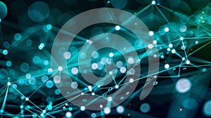 Abstract Network Connection, Data Visualization Concept