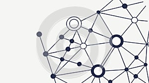 Abstract Network Connection Diagram with Interconnected Nodes Vector, vector design Generative AI