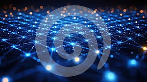 Abstract Network Connection Digital Data Flow Technology Background