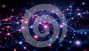 Abstract Network Connection: Digital Data Flow Visualization