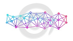 Abstract Network Connection. Digital Data Grid, vector design Generative AI