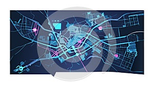 Abstract Network Connection: Digital Data Interactivity Visual, vector design Generative AI