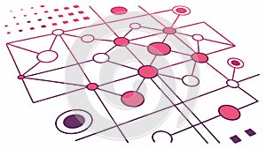 Abstract Network Connection Dots and Lines Pattern Vector, vector design Generative AI