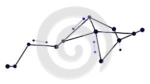 Abstract Network Connection Dots Lines Vector, vector design Generative AI