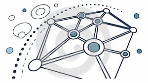 Abstract Network Connection Dots and Lines Vector, Technology and Data, vector design Generative AI