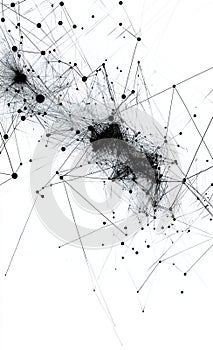 Abstract Network Connection  Dots  Lines  and Web Structure