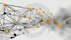 Abstract Network Connection:  Dynamic Plexus of Interconnected Nodes.  Modern Technology, Global Network, Data Visualization,