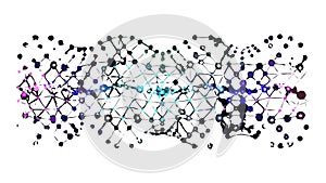 Abstract Network Connection Global Communication Tech Vector, vector design Generative AI