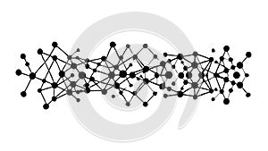 Abstract Network Connection Icon, Data Flow Technology Graphic, vector design Generative AI