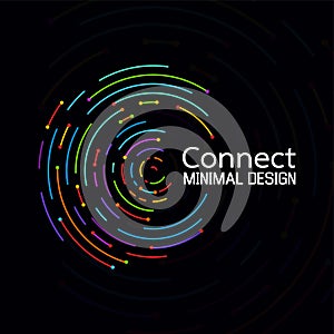 Abstract network connection. icon logo design. Vector Illustration