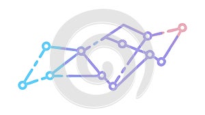 Abstract Network Connection Icon Vector, vector design Generative AI