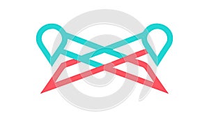 Abstract Network Connection Icon Vector Graphic, vector design Generative AI
