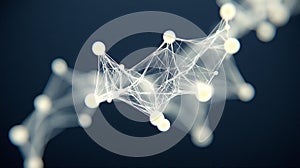 Abstract Network Connection Illuminated Nodes and Interconnected Lines Digital Technology Concept AI generated.