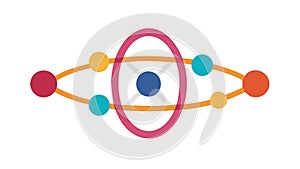 Abstract Network Connection: Interconnected Dots Digital System, vector design Generative AI