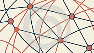 Abstract Network Connection Map Points Lines Vector, vector design Generative AI