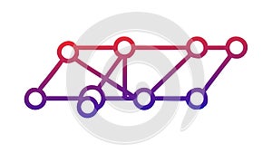 Abstract network connection nodes vector, vector design Generative AI
