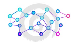 Abstract Network Connection Nodes Vector Diagram, vector design Generative AI