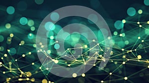 Abstract Network Connection Plexus On Dark Background