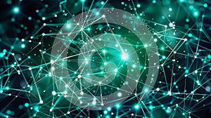 Abstract Network Connection Plexus - Digital Data Visualization Background
