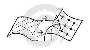 Abstract network or connection points: digital connectivity, data flow, vector design Generative AI