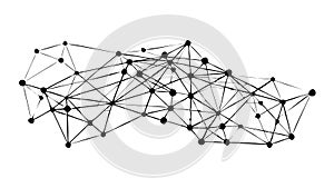 Abstract Network Connection Points for Technology and AI, vector design Generative AI