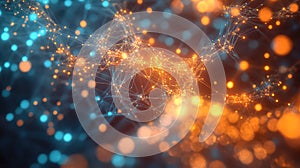 Abstract network connection representing digital data technology