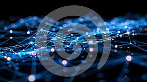 Abstract Network Connection Structure - Conceptual Data Visualization, Artificial Intelligence, And Futuristic Technology