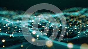 Abstract Network Connection Structure, Digital Data Visualization Background