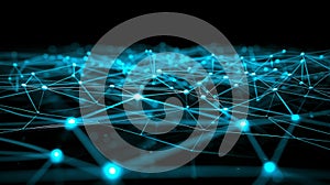 Abstract Network Connection Structure - Digital Data Visualization Background