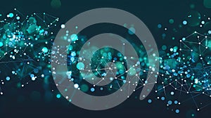 Abstract Network Connection Structure With Dots And Lines, Data Visualization Backdrop
