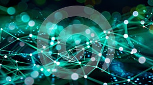 Abstract Network Connection Structure, Futuristic Technology Background