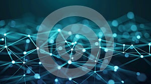 Abstract Network Connection Structure - Global Internet Data Visualization