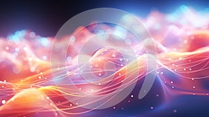 Abstract Network connection structure technology connecting dots and lines background