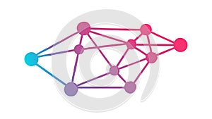 Abstract Network Connection Structure Vector Graphic, Technology, vector design Generative AI