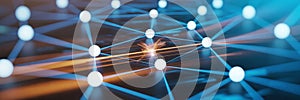 Abstract network connection technology background for data science and blockchain concept design