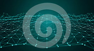 Abstract network connection technology background with digital data generative ai