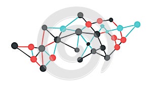 Abstract Network Connection Vector, Data Link Technology Integration Symbol, vector design Generative AI