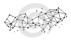 Abstract Network Connection Vector, Representing Data, Tech Global Links, vector design Generative AI