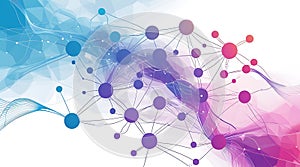 Abstract network connections data flow futuristic digital concept