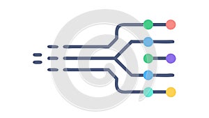 Abstract Network Connections and Digital Data Flow, vector design Generative AI